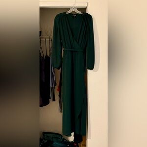 Connected Apparel Dark Green Long Sleeve Dress